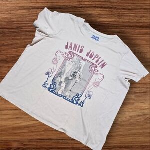 Lucky Brand Janis Joplin Muted Pink Graphic Tee Shirt Plus Size NWT